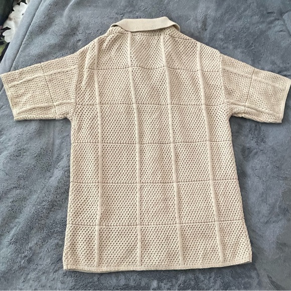 SOLD on Depop- Jack & Jones Originals short sleeve open knit sweater - Picture 4 of 5